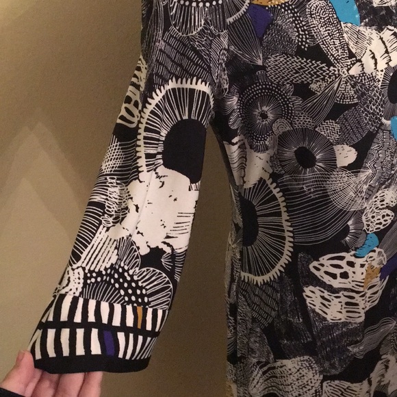 Ali Ro Printed Shift Dress 3/4 Sleeve New W/O Tag - Picture 2 of 8